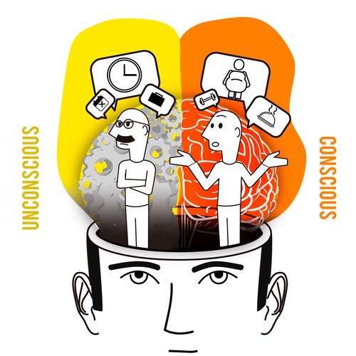 Food artwork with the title 'Dualism Illustration for Food Habits '