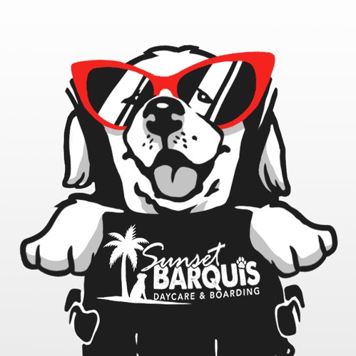 Sunglasses design with the title 'puppy'