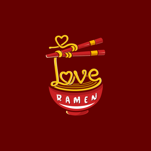Noodle design with the title 'Full Of Love for ramen'