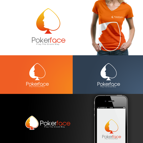 Poker chip logo with the title 'PokerFace'