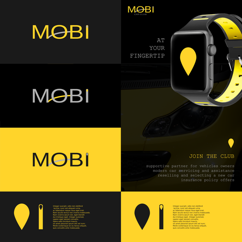 Car dealership logo with the title 'Mobi Car Club'