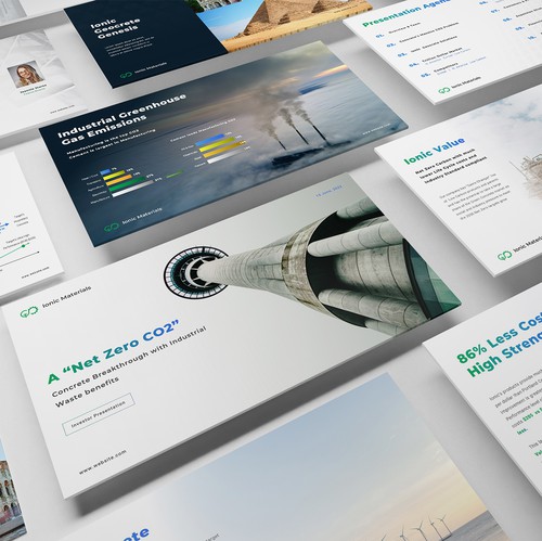 Material design with the title 'Industrial Presentation Design'