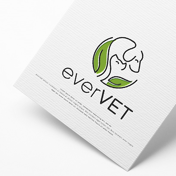 Dog and cat logo with the title 'everVET'