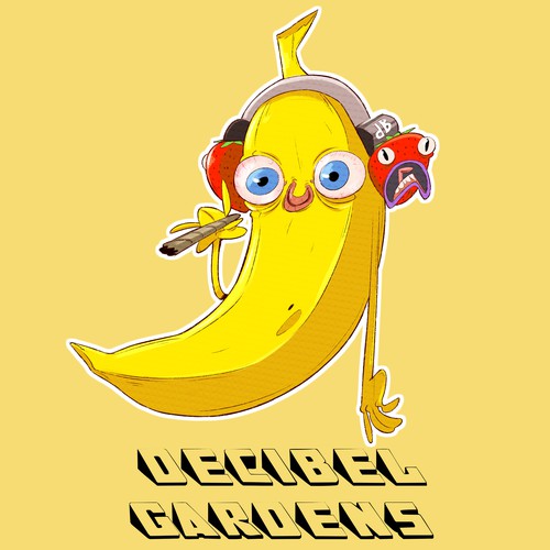 Banana design with the title 'BANANAAAAAAAAAAAA !!'
