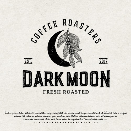 Dark logo with the title 'Logo concept for Dark Moon'