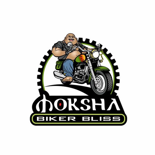 Buddha logo with the title 'buddha bikers'