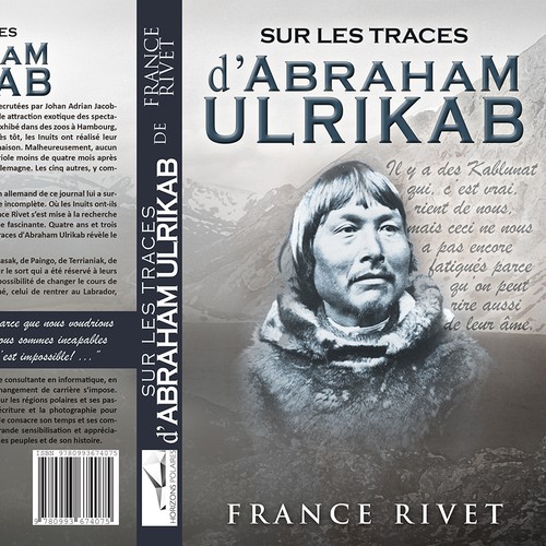 History book cover with the title 'Book cover - True story of eight Inuit who died in Europe in 1880 while being exhibited in zoos'