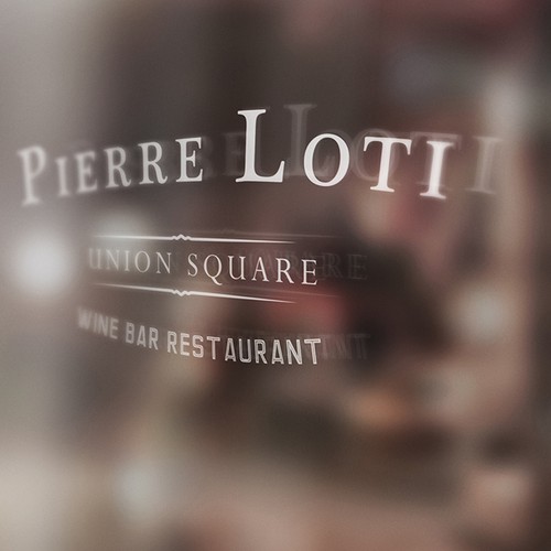 Bar and restaurant design with the title 'Pierre Loti Bar Logo'