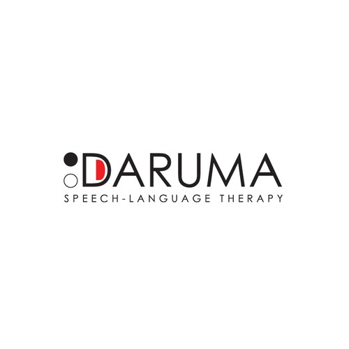 Speech design with the title 'minimal logo for Daruma '