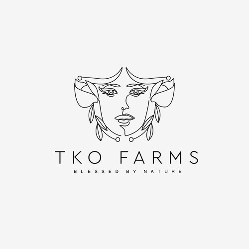 High-end logo with the title 'TKO FARMS'