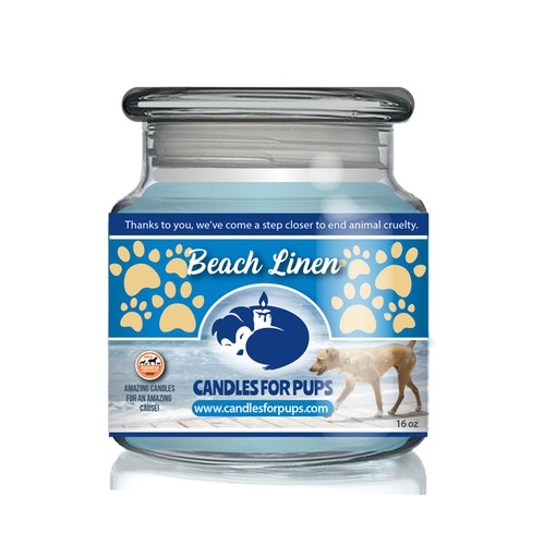 Canine design with the title 'Design Entry for High Quality Candle'