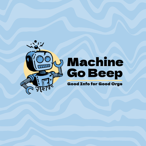 Machine design with the title 'Machine Go Beep: Logo + Style Guide Sheet'