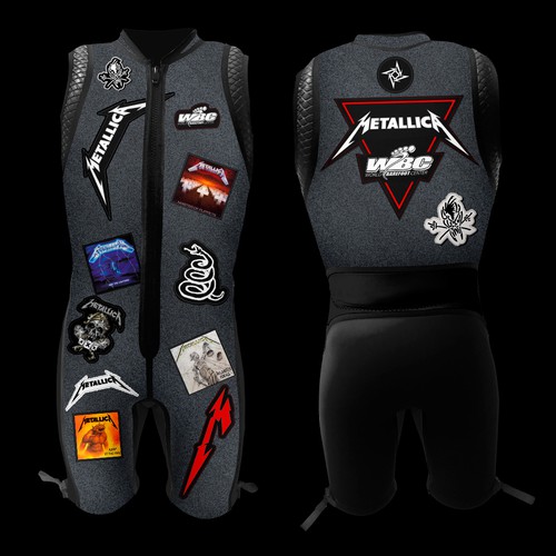 Suit design with the title 'Metallica wetsuit concept'