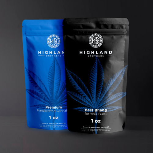 Creative packaging with the title 'Packaging- Cannabis Brand Flower '