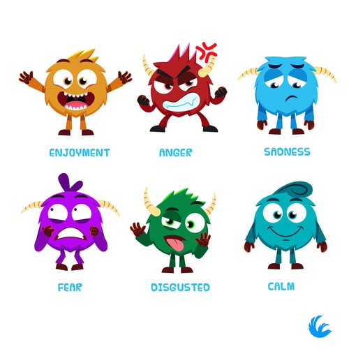 Expressive design with the title 'Hairys Character Design'