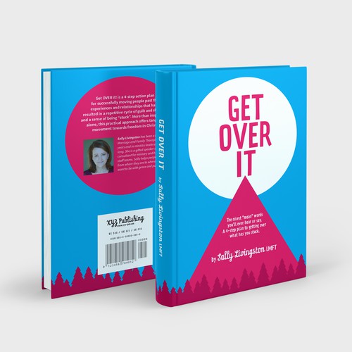 Graphic book cover with the title ''Get Over It' book cover'