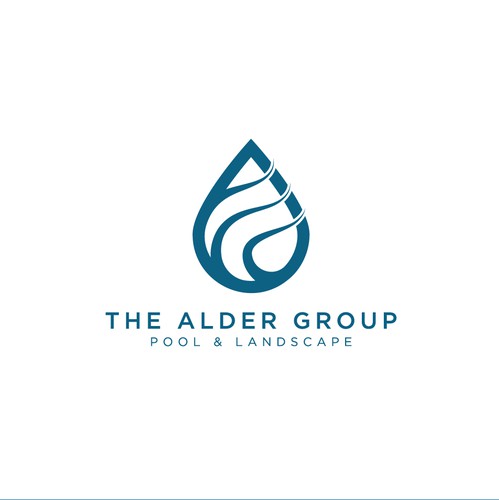 Hydro logo with the title 'Water Drop Growing Logo Concept for Swimming Pool'