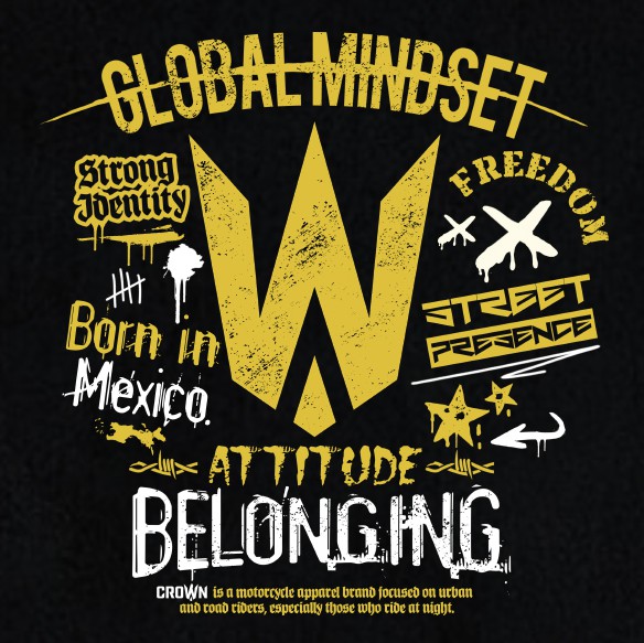 Modern design with the title 'Crown T-shirt Design'