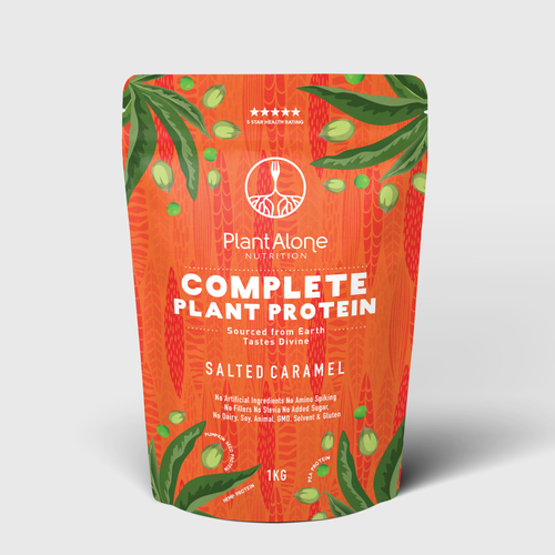 Bright packaging with the title 'Plant Protein'