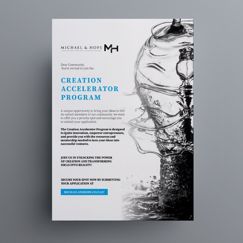 Program design with the title 'Captivating Invitation to a Program in the USA'