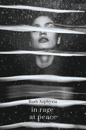 Creative book cover with the title 'In Rage at Peace'
