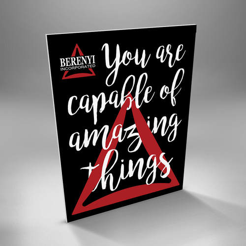 Word art design with the title 'Inspirational Greeting Card'