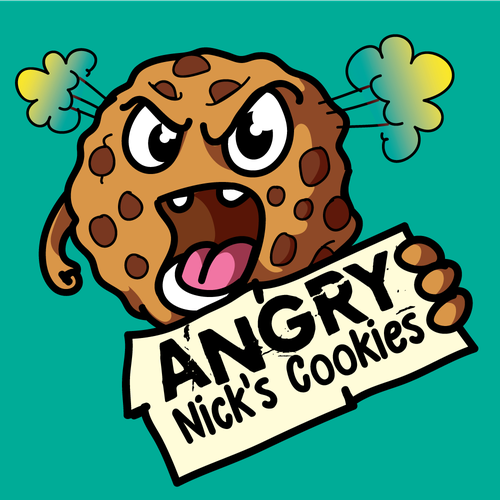 Pen design with the title 'angry cookie '