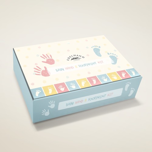 Baby packaging with the title 'Beautiful box for baby product'