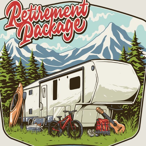 Adventure t-shirt with the title 'Retirement Package'