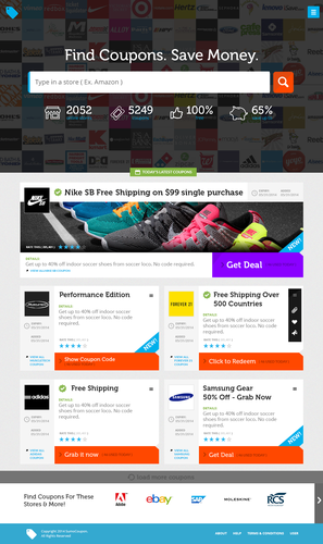 Discount design with the title 'stop! we're looking for a creative designer to make our coupon website shine'