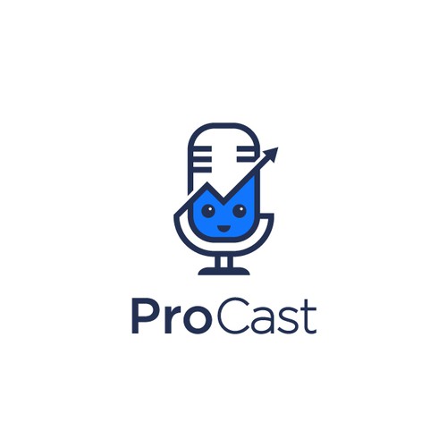 Microphone logo with the title 'Procast'