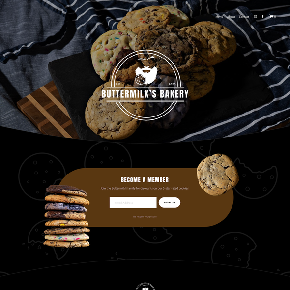 Shipping design with the title 'Buttermilk’s Bakery Honors Mother’s Memory'