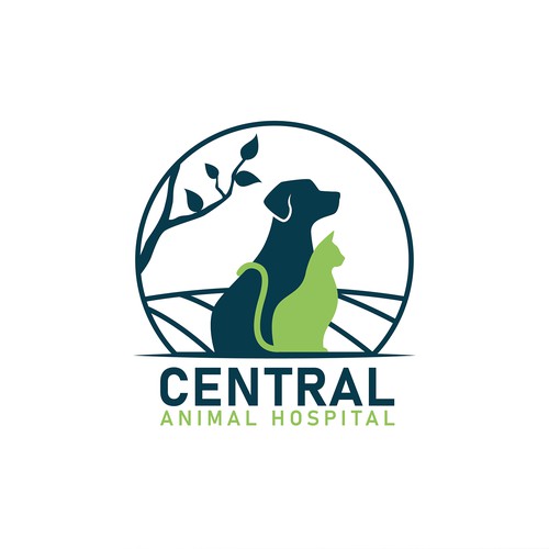 Hospital logo with the title 'Central Animal Hospital '