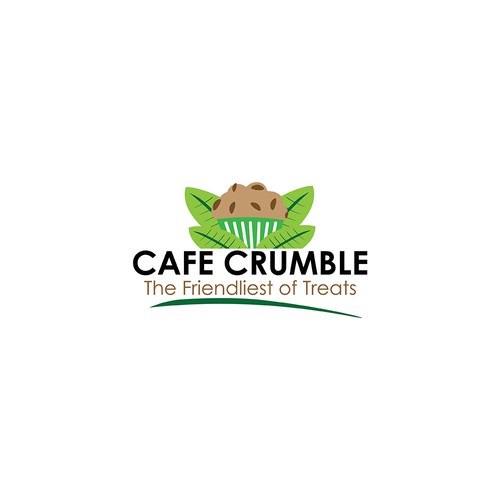 Muffin logo with the title 'Logo concept for Cafe Crumble'