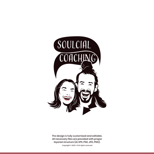 Corporate identity logo with the title 'Playful & Modern Logo for Social Media & Creative Coach'