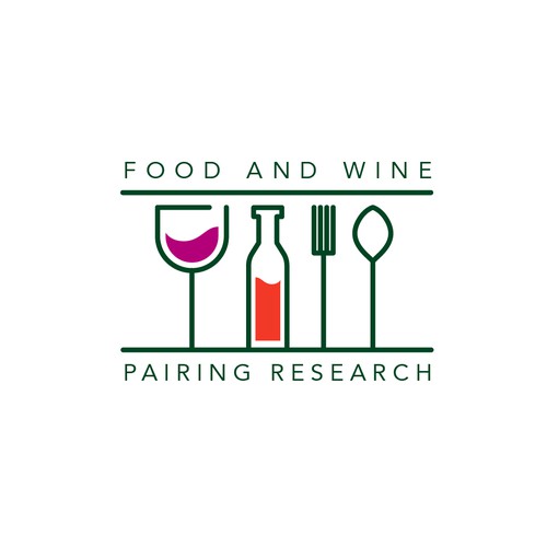 Research logo with the title 'Food and Wine Logo'