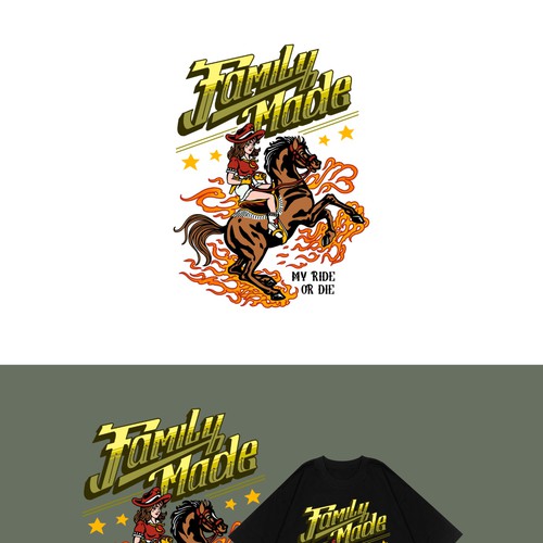 Merchandise logo with the title 'design for FamilyMade'