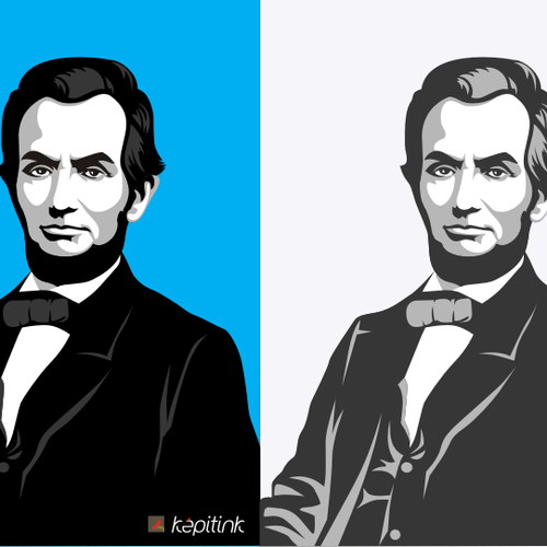 Pop art design with the title 'Abraham Lincoln '