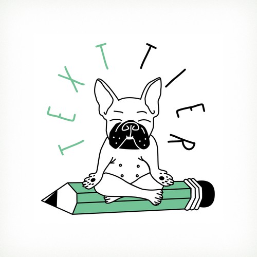 Bulldog logo with the title 'Logo TEXTIER'