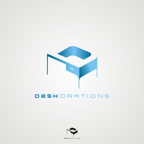 Desk design with the title 'DESKORATIONS'