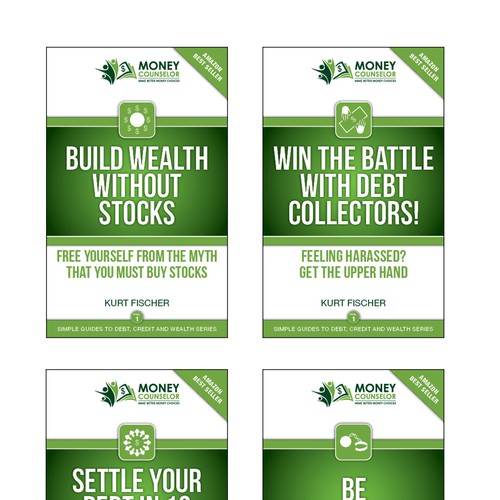 Green book cover with the title 'Money Counselor - a series of five personal finance Guides'