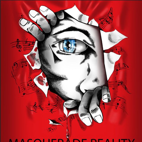 Scary illustration with the title 'Masquerade Reality'