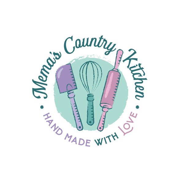 Kitchen tool logo with the title 'Country Kitchen Logo'