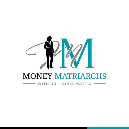 Woman face logo with the title 'Logo design concept for Money Matriarchs with Dr. Laura Mattia'