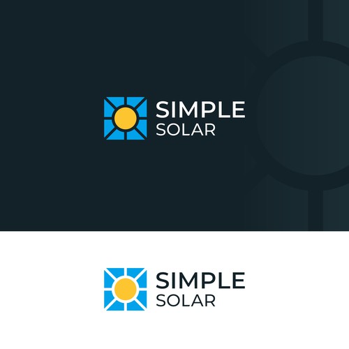 Solar logo with the title 'minimalist solar company logo'