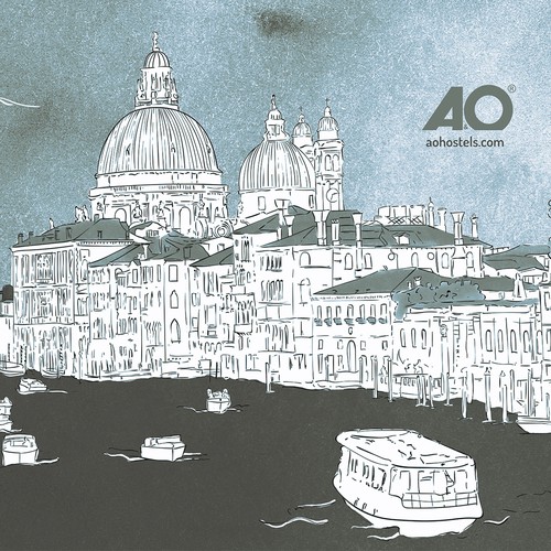 City artwork with the title 'City illustration'