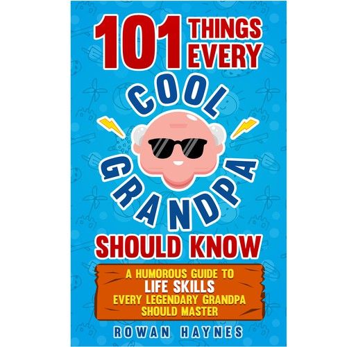 Comedy book cover with the title 'Humourous, eye catching, funny book cover design'