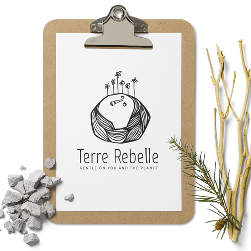 Soap logo with the title 'Organic Logo and color palette for Terre Rebelle '