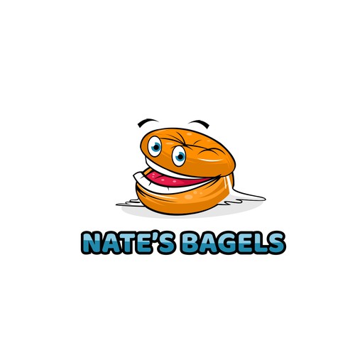 Pen tool logo with the title 'Nate's Bagels'