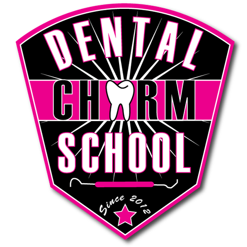 Bright logo with the title 'Logo (Crest) needed for our HOT Online Site! Black and Pink!'